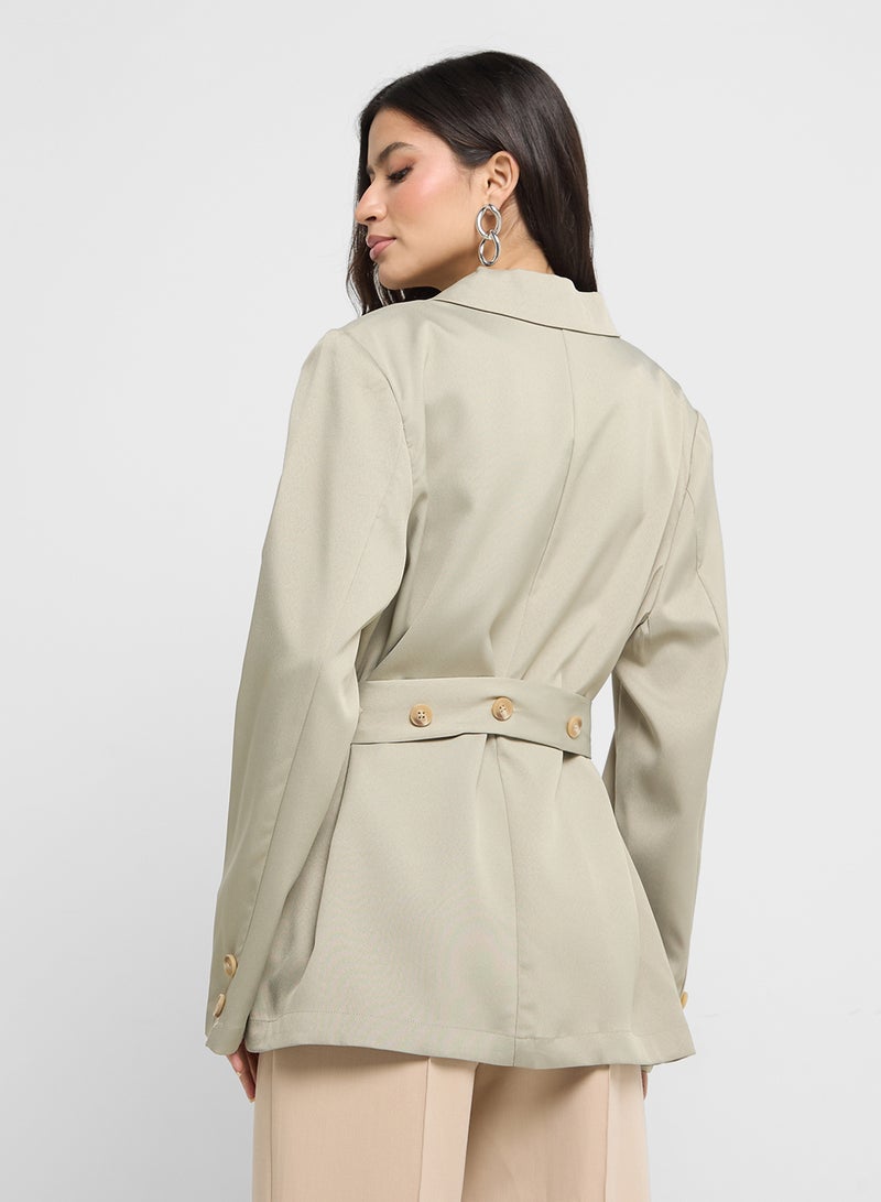 ELLA Blazer With Belted Detail  - Image 2