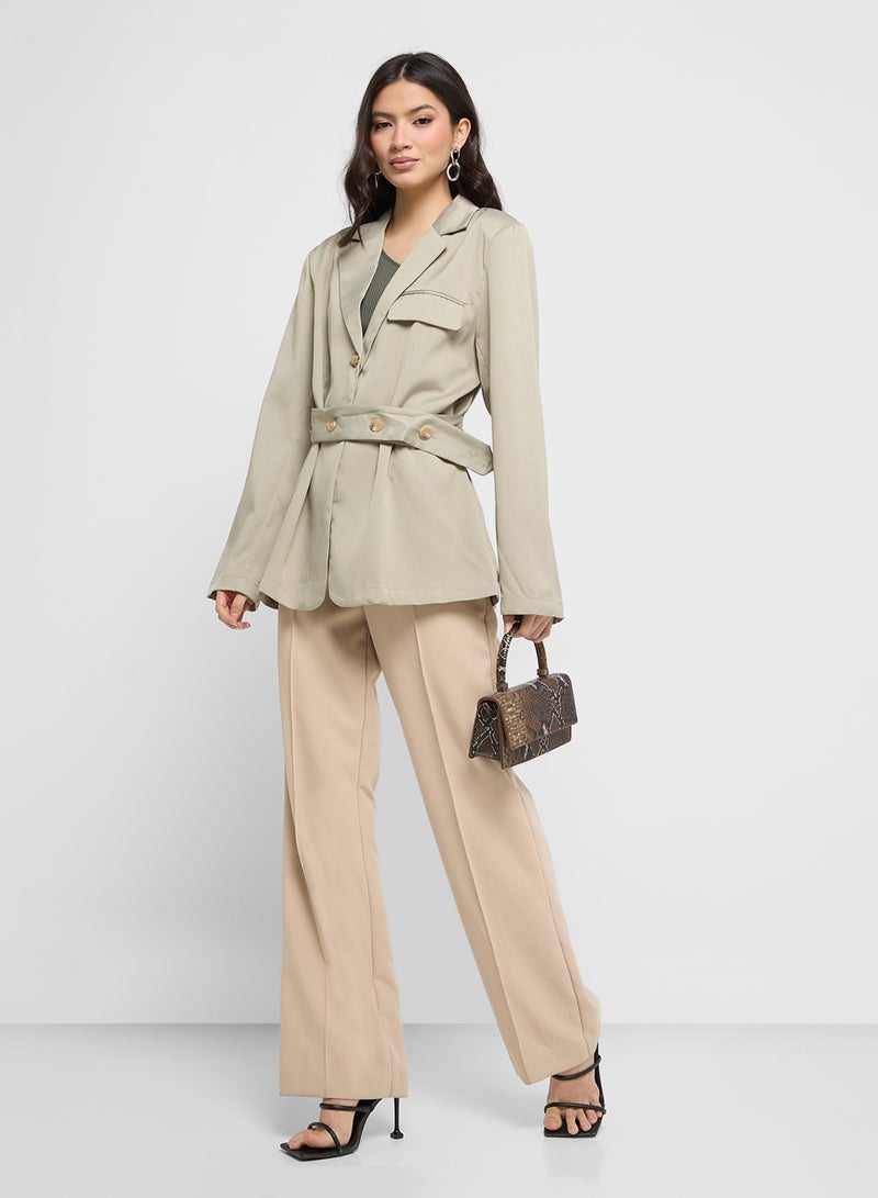ELLA Blazer With Belted Detail  - Image 4