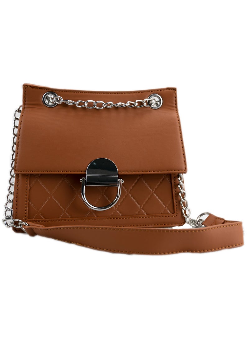 Chain Strap Envelope Crossbody Bag Handbags For Women Trendy Vintage Women Bags Casual Brown Bag - Image 1