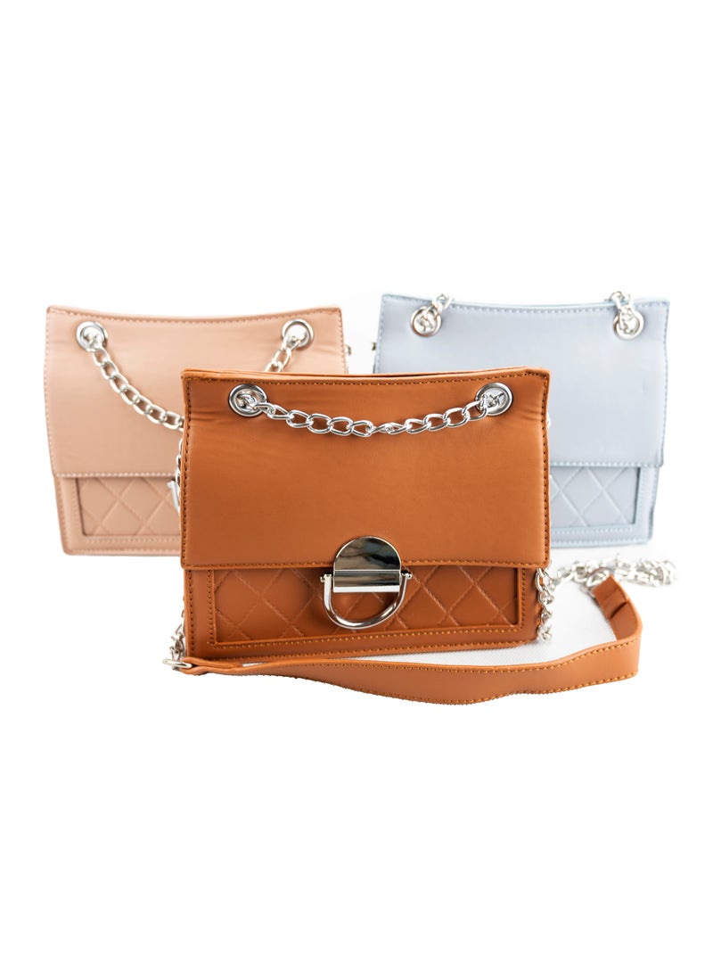 Chain Strap Envelope Crossbody Bag Handbags For Women Trendy Vintage Women Bags Casual Brown Bag - Image 3