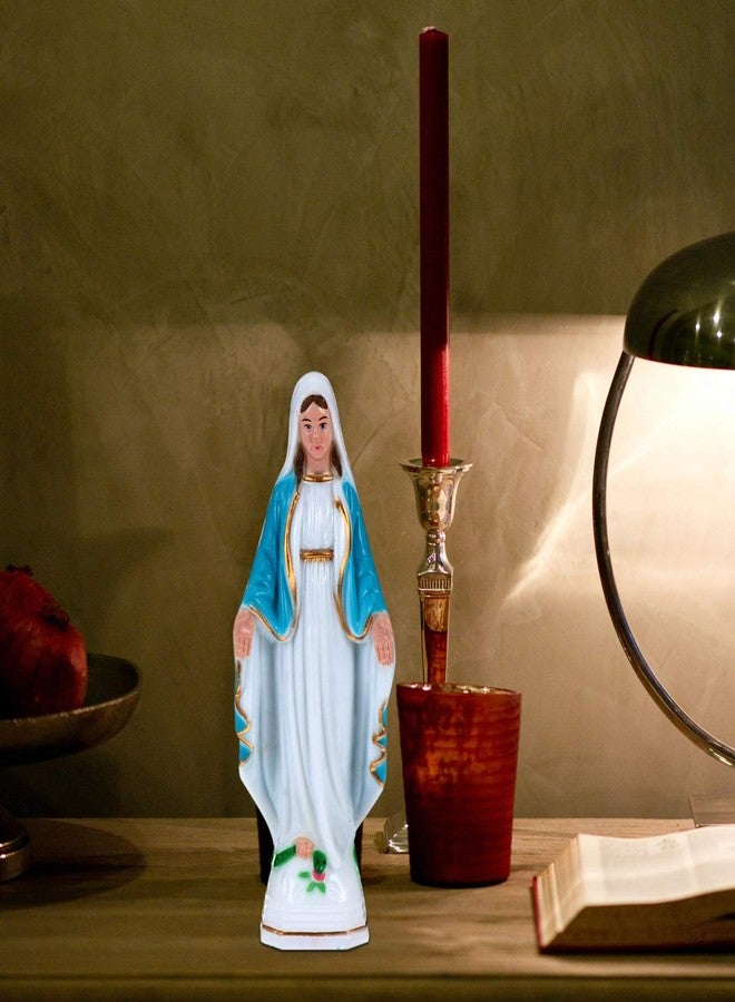PRETYZOOM Virgin Figurine Blessed Virgin Statue Plastic Catholic Sculpture Religious Style Lady of Grace Statuette for Desktop Church Decor - Image 4