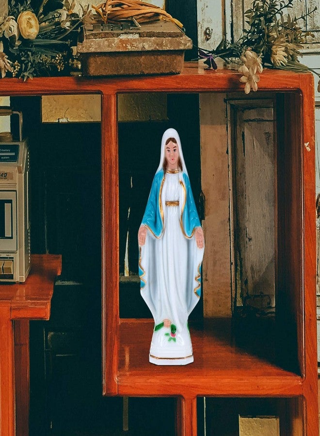 PRETYZOOM Virgin Figurine Blessed Virgin Statue Plastic Catholic Sculpture Religious Style Lady of Grace Statuette for Desktop Church Decor - Image 3