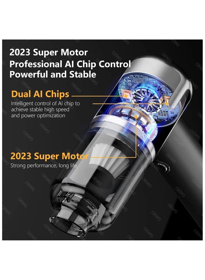 Electric Leaf Blower 120000PA Car Vacuum Cleaner - Mini Portable Wireless Handheld Cleaner for Home & Car - Powerful Cleaning Machine, Compact Design, & Rechargeable for Easy Use  - Image 3