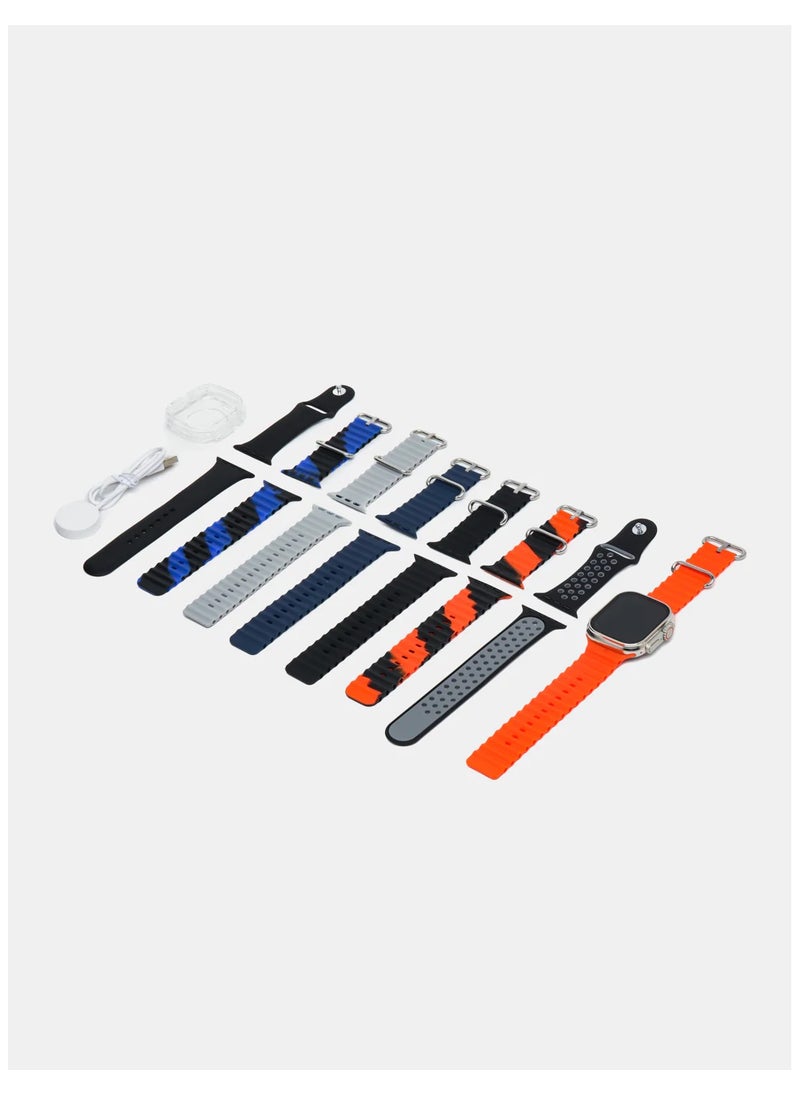 Generic - TK90 SmartWatch 10+1 Set 8 Band Smart Watch Larger Display Waterproof, Video Controlling Assistant Wireless Fast Charging, Bigger Display SmartWatch - Image 1
