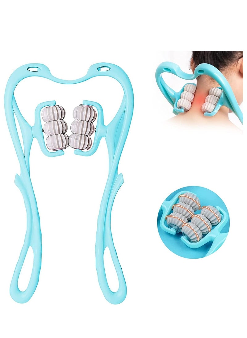Manual Neck Massager,Pain Relief Trigger Points Self Massager,Deep Tissue Shoulder Massage Tool with 6 Balls Massage Point Suitable for Legs,Neck and Shoulder Comfortable - Image 1