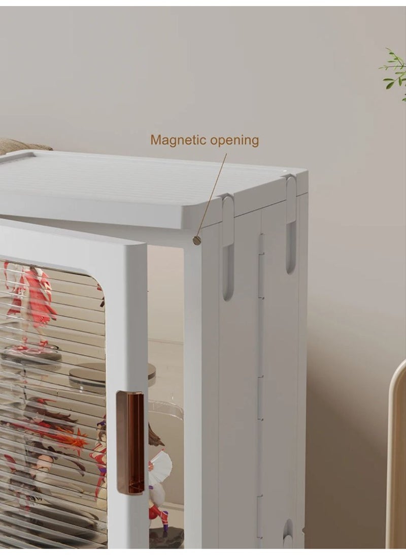 Multi-Purpose Foldable Home Storage Cabinet with Wheels – Practical Solution to Organize Daily Items, Save Space, and Easily Move Anywhere – AB - Image 2