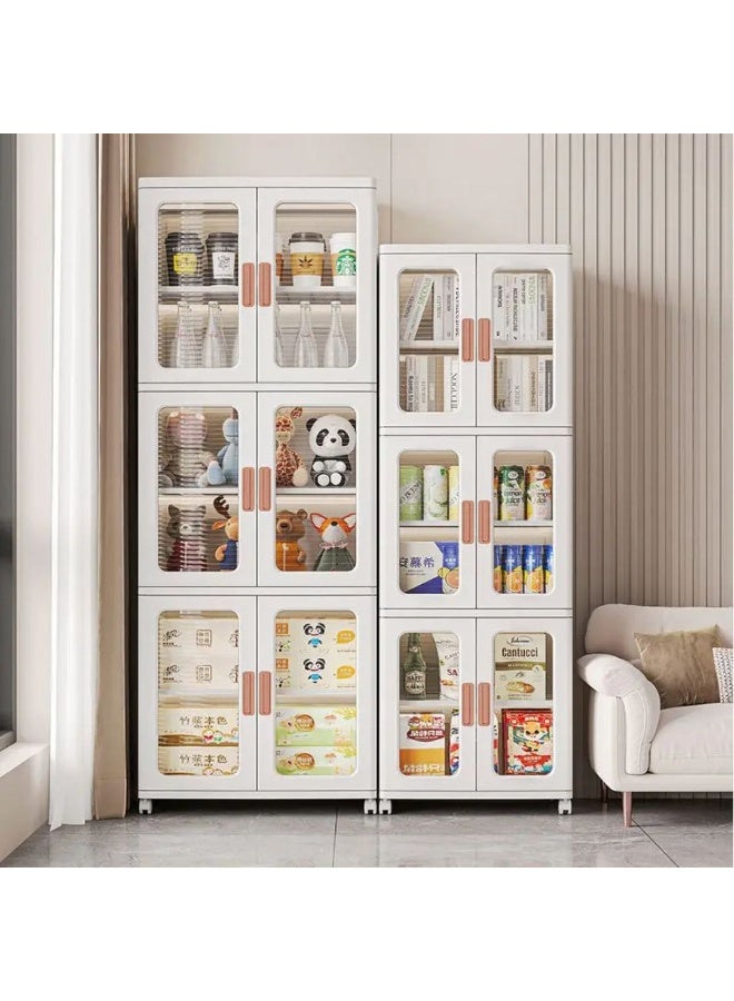 Multi-Purpose Foldable Home Storage Cabinet with Wheels – Practical Solution to Organize Daily Items, Save Space, and Easily Move Anywhere – AB - Image 1