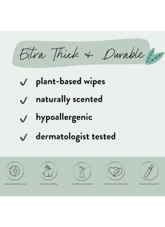 The Honest Company The Honest Company Hydrate + Cleanse Naturally Scented Wipes | Cleansing Multi-Tasking Wipes | 99% Water, Plant-Based, Hypoallergenic | Aloe + Cucumber, 240 Count  - Image 5