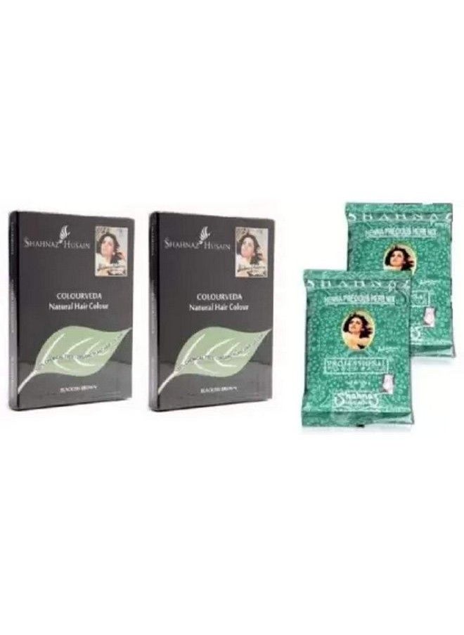 Shahnaz Husain - Colourveda & Forever Henna Precious Herb Hair Color (Blackish Brown) - Image 1
