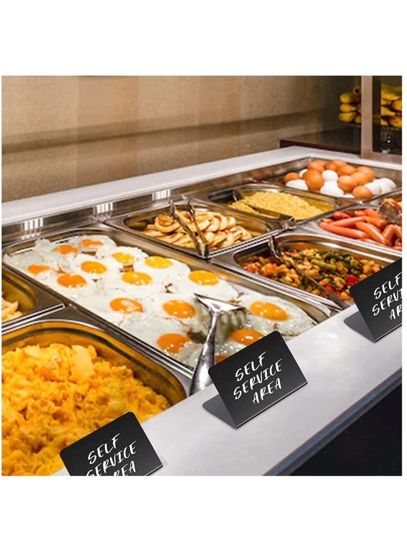 20 Pack Mini Chalkboard Signs for Food Labels, 4''x3'' Table Chalk Board Sign with 2pcs White Chalks, Resuable Wipable Desktop Sign for Food, Buffet, Wedding, Party, Bakery and Retail Label - Image 4