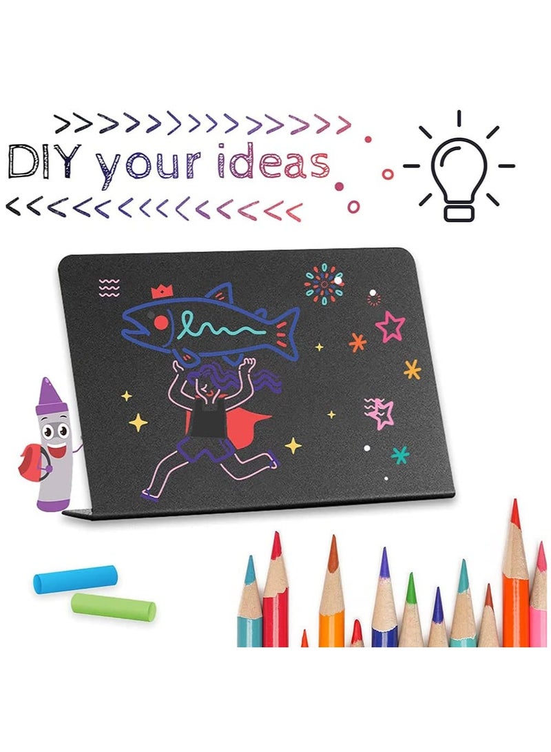 20 Pack Mini Chalkboard Signs for Food Labels, 4''x3'' Table Chalk Board Sign with 2pcs White Chalks, Resuable Wipable Desktop Sign for Food, Buffet, Wedding, Party, Bakery and Retail Label - Image 3