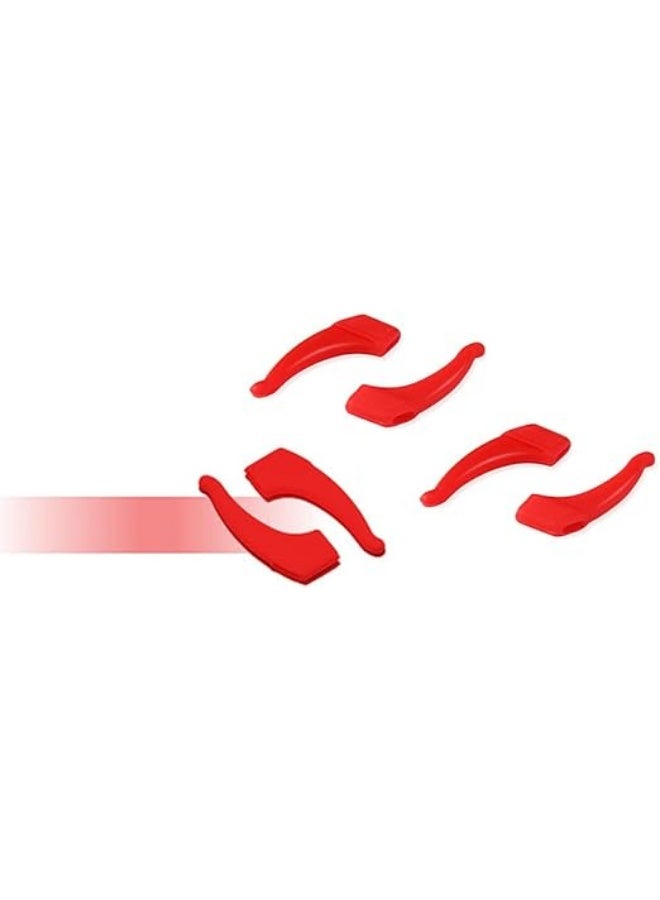 طقم مثبتات نظارات سيليكون مانعة للانزلاق (Ear Hook) - 3 أزواج - احمر - Image 1
