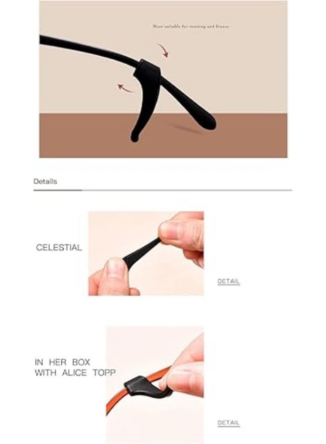 طقم مثبتات نظارات سيليكون مانعة للانزلاق (Ear Hook) - 3 أزواج - احمر - Image 4