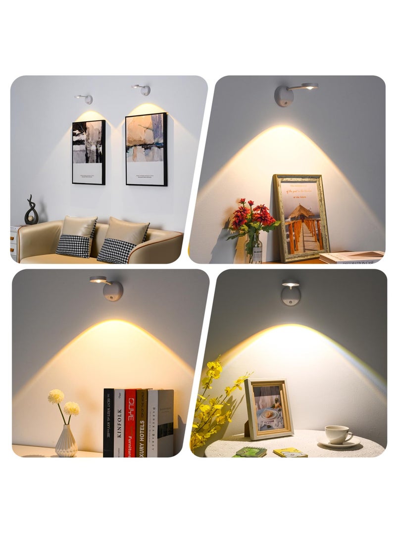 Barakah LED Motion Sensor Wall Light, Rechargeable Flexible Rotating Spotlight with Remote Control, 3 Color Temperatures, Ideal for Bedside Reading, Pictures, Mirrors, Hallways - Image 5