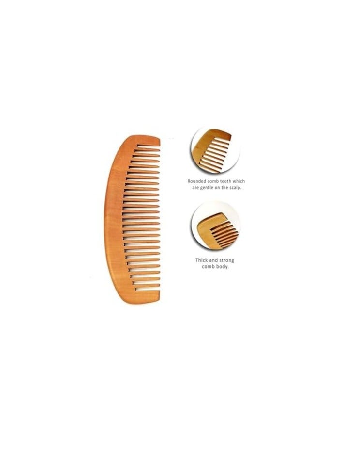 Wooden Detangling Comb Suitable for All Hair Types Wide Tooth Comb for Men, Women and Kids - Image 2