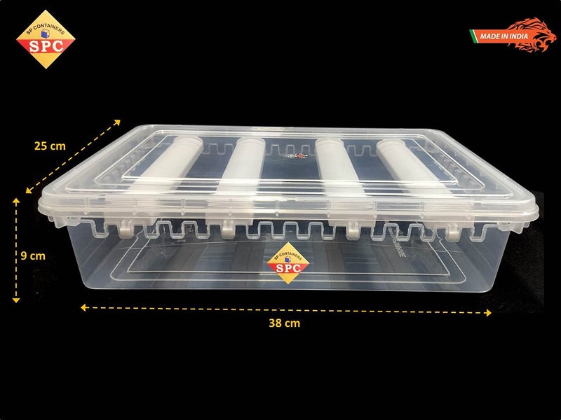 SPC Plastic Adjustable 4 Rod Bangle Box Chudi Set Organizer Jewellery Storage Display Box For Chudi Bracelet Wrist Watch Hair Bands Scrunchies Accessories,Transparent (1),25 X 38 X 9 Cm,25 Centimeters - Image 5