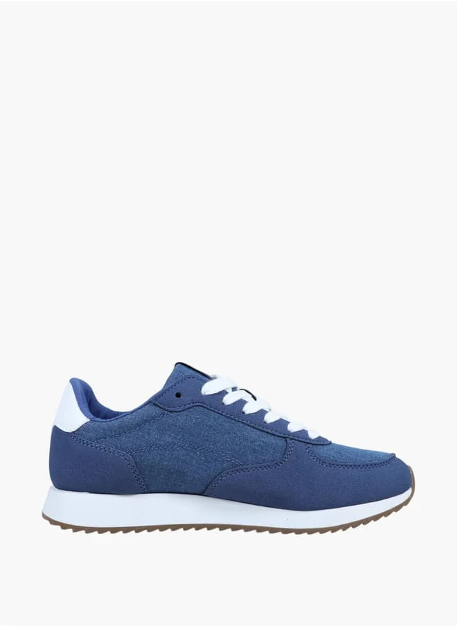 GAP Women's Logo Detail Sneakers with Lace-Up Closure