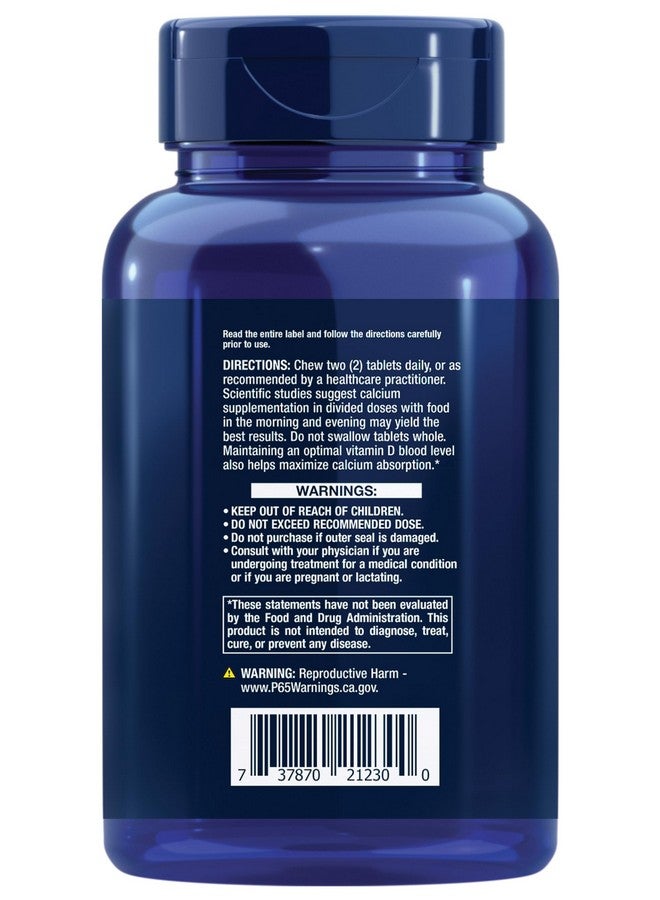 Life Extension Life Extension Bone Restore Calcium Supplement Chewable Tablets, Bone Health Supplement, Calcium, Vitamin D, Minerals, Gluten Free, Non-GMO, 60 Tablets  - Image 3