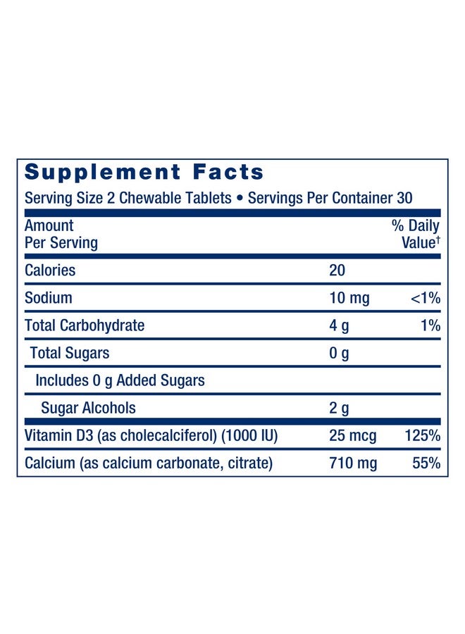 Life Extension Life Extension Bone Restore Calcium Supplement Chewable Tablets, Bone Health Supplement, Calcium, Vitamin D, Minerals, Gluten Free, Non-GMO, 60 Tablets  - Image 4