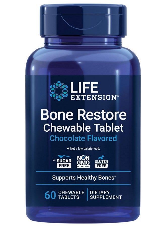 Life Extension Life Extension Bone Restore Calcium Supplement Chewable Tablets, Bone Health Supplement, Calcium, Vitamin D, Minerals, Gluten Free, Non-GMO, 60 Tablets  - Image 1