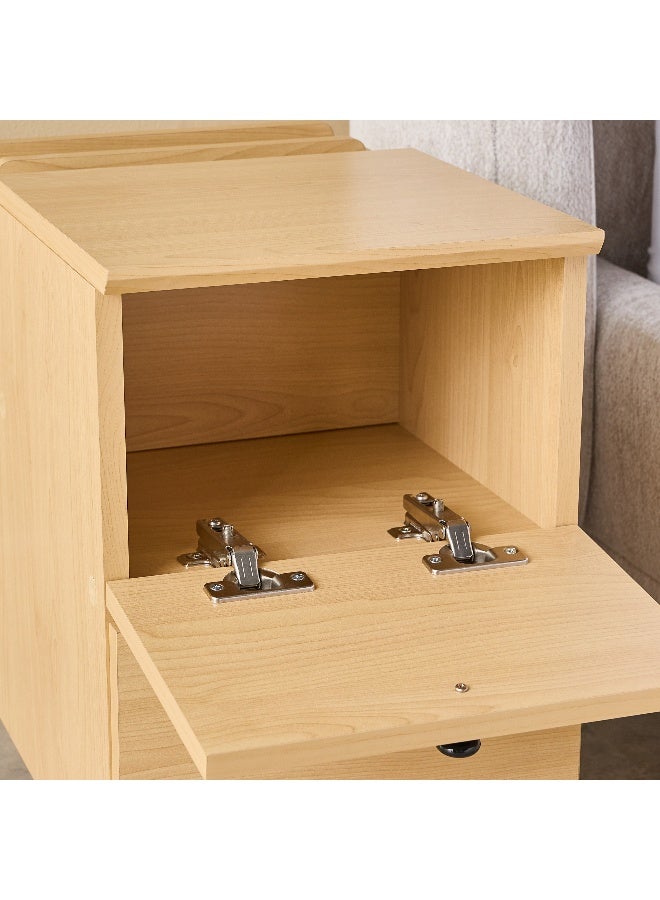 Home Box Compact Night Stand in Natural Wood for Bedroom - Image 4