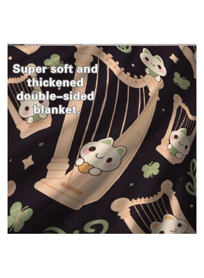 general Flannel thin blanket (warm and comfortable, suitable for sleep, gaming, dust removal and sandproof) 150cm*200cm - 1140 - Image 1