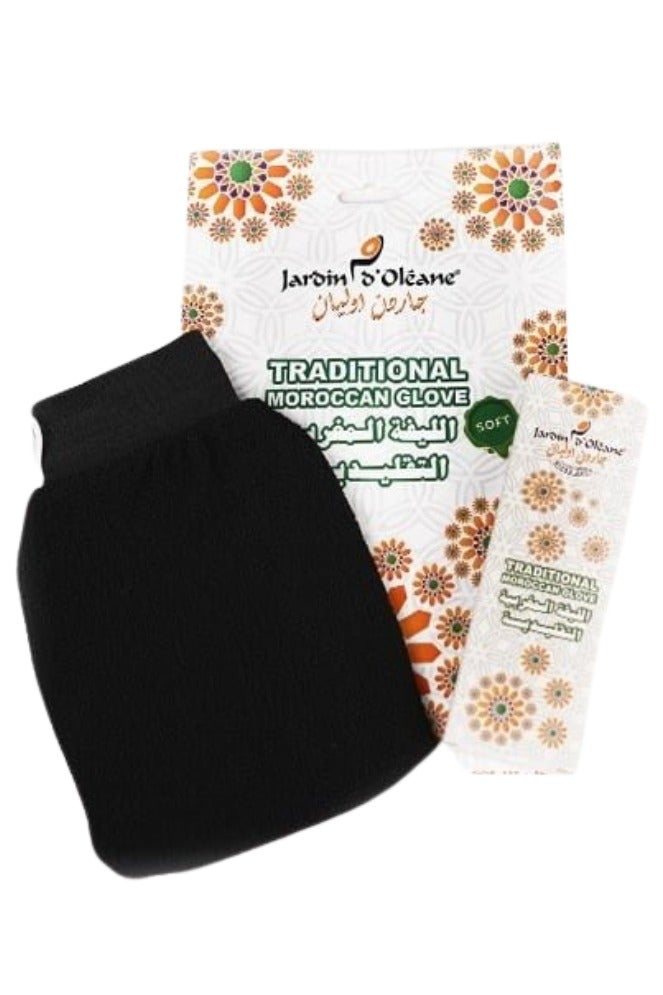 جاردن دي أوليان قفاز التقشير المغربي التقليدي – ملمس ناعم لتنظيف البشرة بعمق وإزالة الجلد الميت