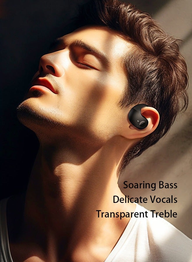 HYUNDAI High Quality Wireless Bluetooth Headphones Ear-hook Headphones Sports Noise Cancelling Lanyard Headphones 3D Stereo Suspension Bluetooth Headphones Waterproof Headphones Noise Cancelling (Black) - Image 3