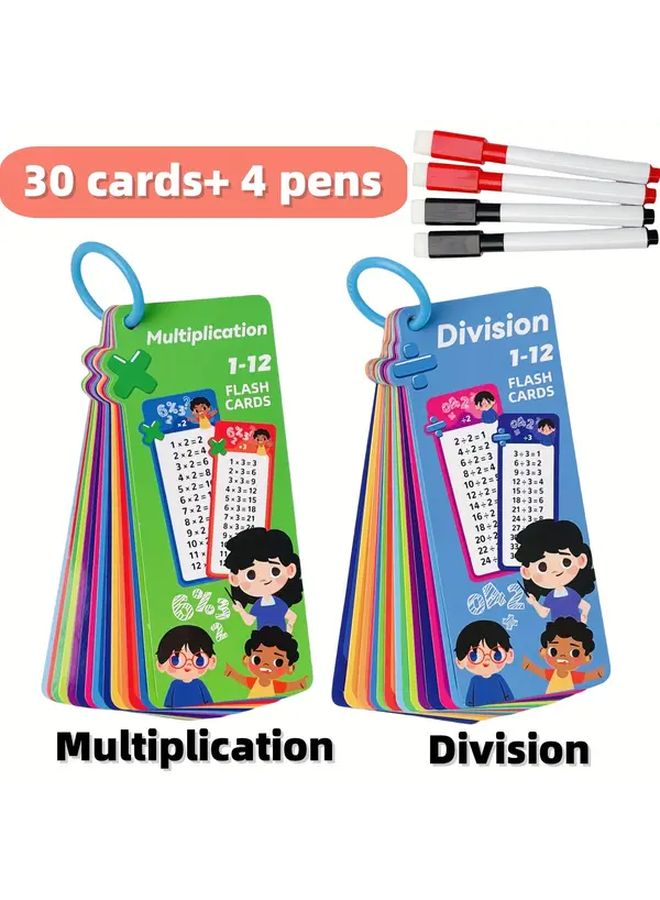 بطاقات تعلم الرياضيات القابلة لإعادة الاستخدام - Image 1