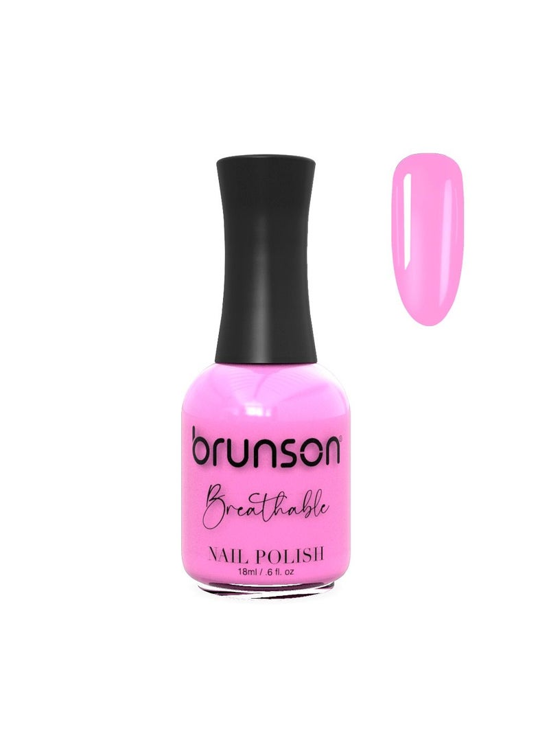 Brunson breathable nail polish halal nail lacquer wudu friendly quick dry long lasting but easy peel off glossy shine water based nail paint 18ml