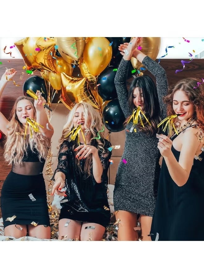 30 PCS Fringe Party Blowers, Party Gold Blowers for Kids, Party Noise Makers Horns, Gold Noisemakers Blow Horns Party Whistles for Graduations, Weddings, Birthdays, Family Gatherings, New Years Events (Gold) - Image 5