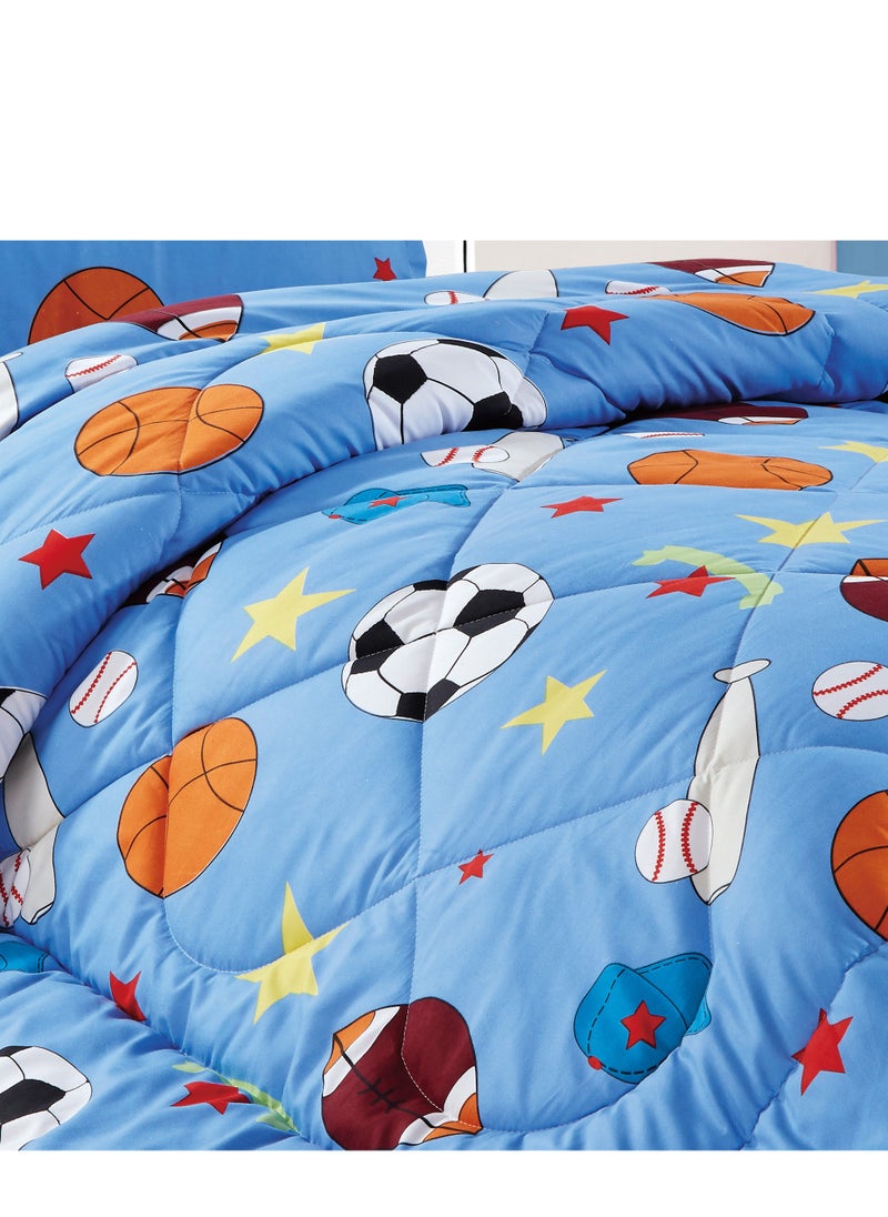 Sleep night - 3-Piece kids Medium Filling Comforter set Reversible Bed Set Single Size 160x210 cm for Boys & Girls - Image 1