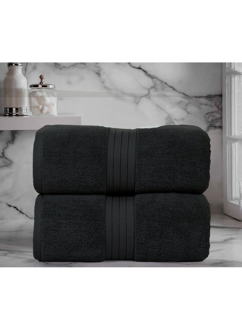 Bliss Casa Bliss Casa Luxurious Jumbo Bath Sheet 90 x 180 cm (2 Pack) - 550 GSM 100% Cotton 20/D Highly Absorbent and Quick Dry Hotel Bath Sheet Set  - Image 4