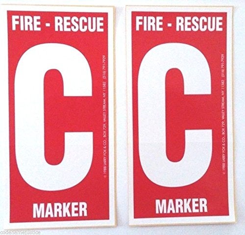 Perfectly Safe 2 Pack Child Finder Decals for Windows Alert Fireman of Child Inside - Image 1