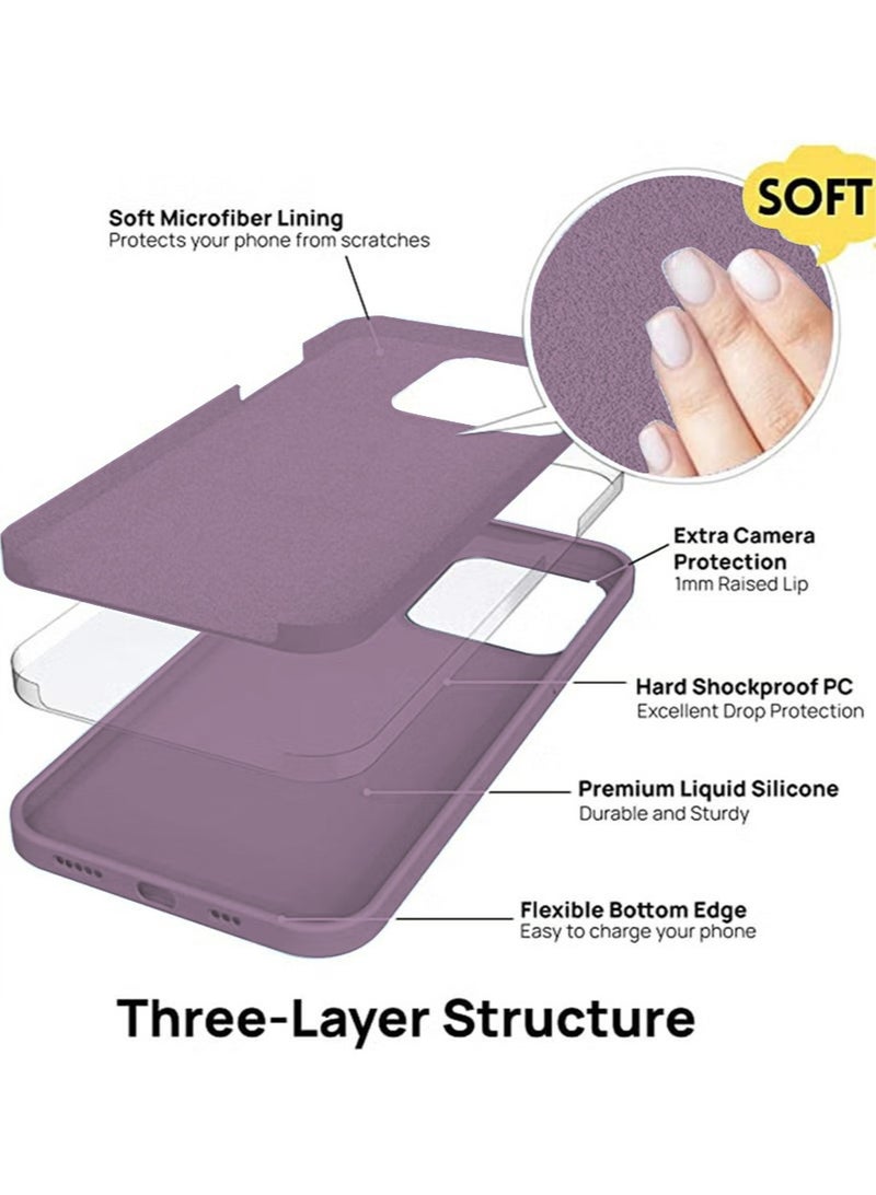 iPhone 15 Pro Mobile Case Cover with Soft Liquid Silicone Protection Anti-Scratch Shockproof Accessories Slim Protective Back Cover with Comfortable Hold Touch Feeling and Anti-fingerprint - Image 3