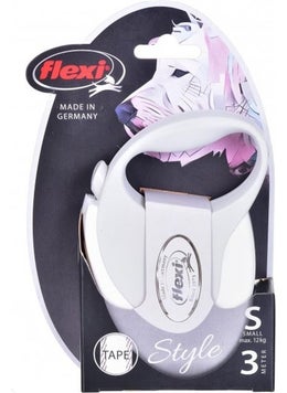 Flexi Style White Automatic Stripe Collar Small 3 Meters 12 Kg  - Image 3