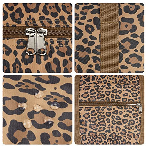 WANDF For Spirit Airlines Personal Item Bag 18x14x8 Travel Duffel Bag Underseat Foldable Carry-on Luggage for Women(Dark Leopard） - Image 4