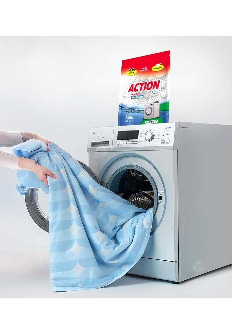 أكشن مسحوق غسيل أكشن بلو للغسالات الأوتوماتيكية، 2.25 كجم - Image 5