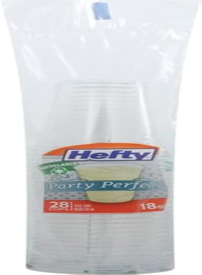 Hefty Deluxe Clear Plastic Cups - 18 Ounce, 28 Count - Image 1