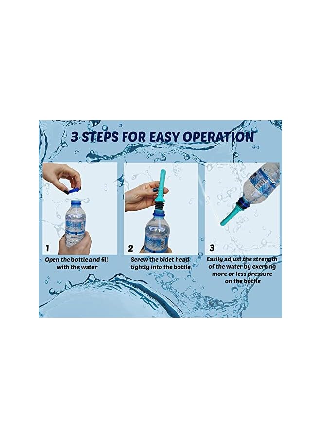 The Bros Travel Portable,Travel Shattaf for Toilet,Compatible with Every Bottle for Camping-Travel Backpacking Bidet Baby Cleaning,Women Care, Personal Hygiene,Outdoor, Traveling, Driver(2PCS)  - Image 4