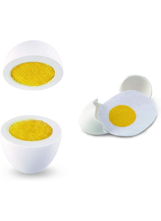 هيب Hape Egg Carton Kitchen Playset | 3 Hard-Boiled Eggs with Easy-Peel Shell & 3 Fried Eggs | Wooden Educational Food Toy for Toddlers 24M+ | Realistic Pretend Play & Cooking Fun