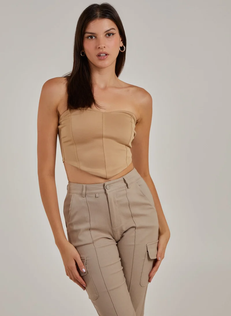 Pink Vanilla Seam Detail Corset