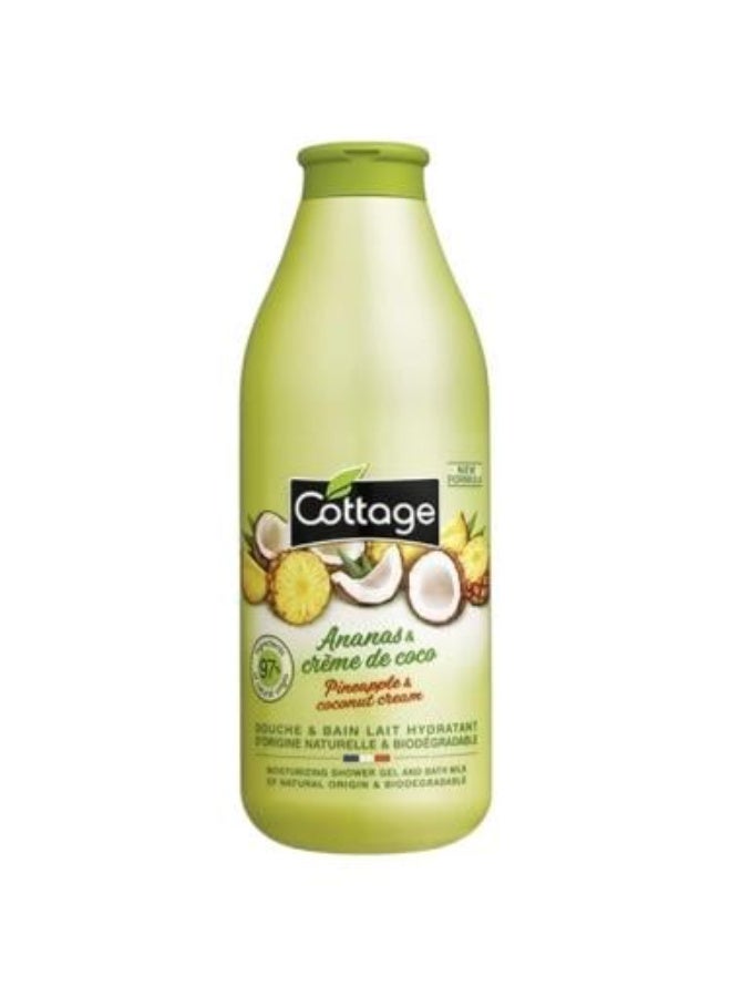 Pineapple & Coconut Cream Shower Gel and Moisturizing Bath Milk, 750ml