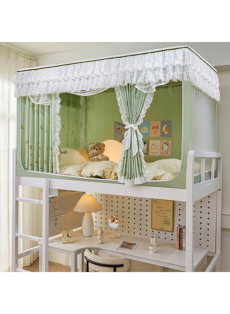 Bluejw Bed Canopy Tents Curtain Blackout Curtain Single Bed Tent Curtain Student Shading Cloth Bed Canopy Mosquito Net Student Sleep Privacy Protection - Image 1