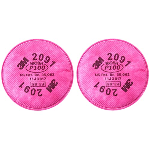 3M Particulate Filter 2091, P100, Pink - Image 1