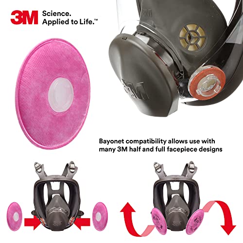 3M Particulate Filter 2091, P100, Pink - Image 5