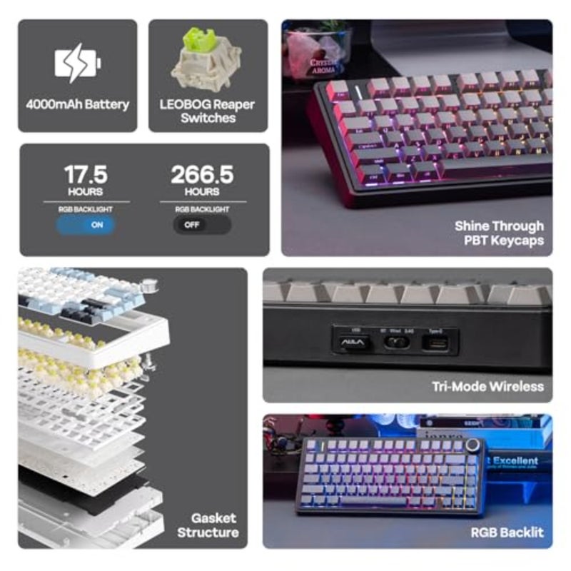 Gaming keyboard for desktop use, silicone rubber, black, five-layer padding and rotary knob for precise control - Image 3