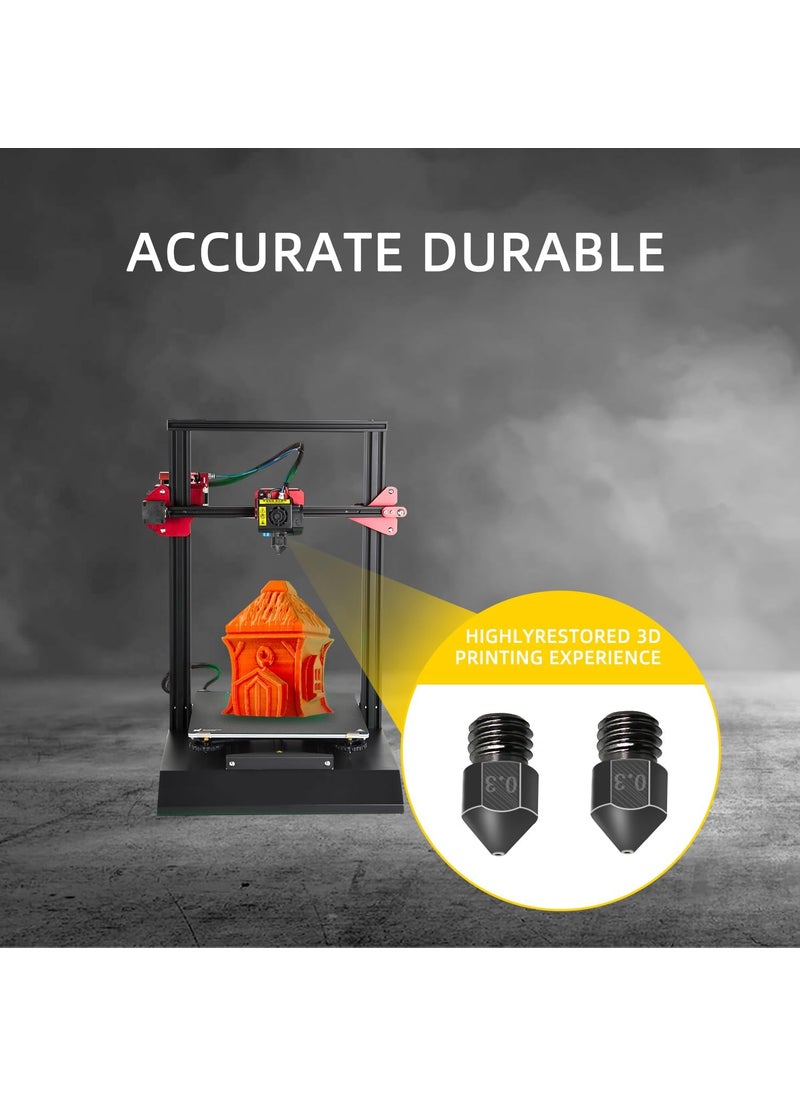 Aopin Aopin M6 175mm Extruders Nozzles 3D Printer 03mm  0012 Cemented Carbide Steel 3D Printer Extruders Nozzles 2 Pcs  - Image 3
