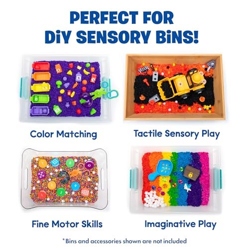 Educational Insights Pluffle® Mini 8-Pack - Sensory Bin Foam Set, No Mess Alternative to Sand Toys & Slime for Toddlers at Home or in The Classroom, Fun Sensory Table Filler, Gift for Kids Ages 3+ - Image 3