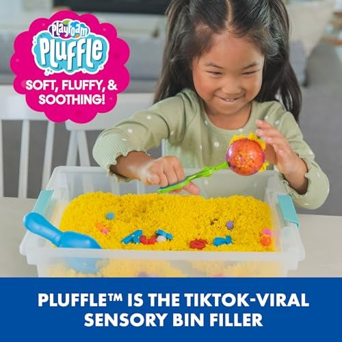 Educational Insights Pluffle® Mini 8-Pack - Sensory Bin Foam Set, No Mess Alternative to Sand Toys & Slime for Toddlers at Home or in The Classroom, Fun Sensory Table Filler, Gift for Kids Ages 3+ - Image 2